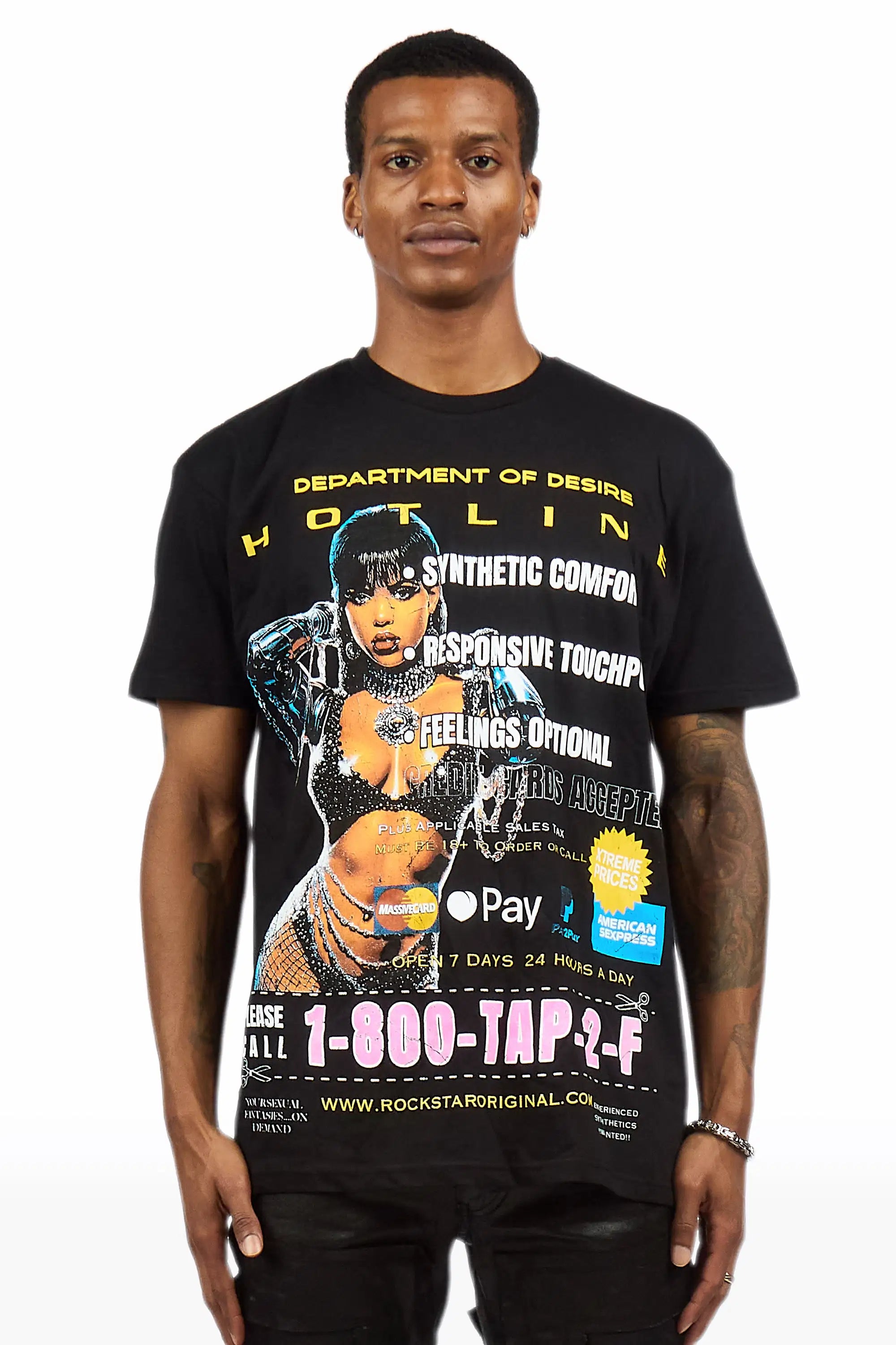 Druze Black Oversized Graphic T-Shirt - image 1