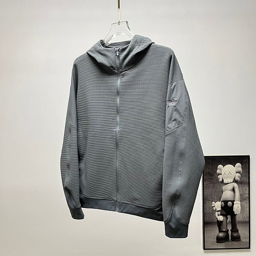 Arc'teryx Textured Full-Zip Hooded Jacket – Charcoal Grey