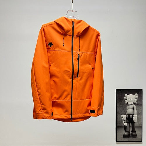 Descente Solid-Color Hooded Shell Jacket