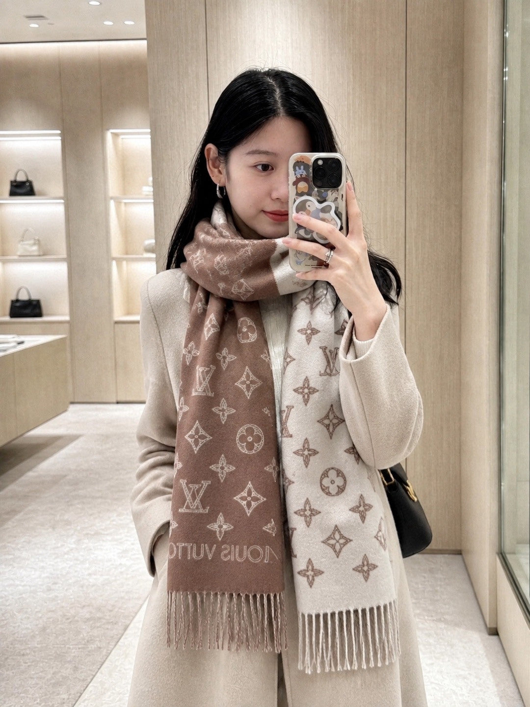 Louis Vuitton Wool Jacquard Monogram Scarf