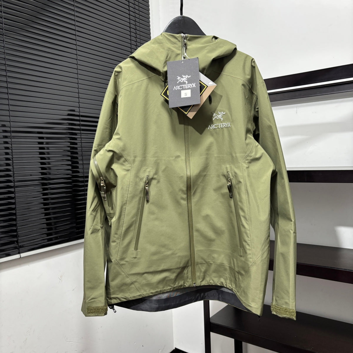 Arc'teryx Olive Green Hooded Zip-Up Jacket