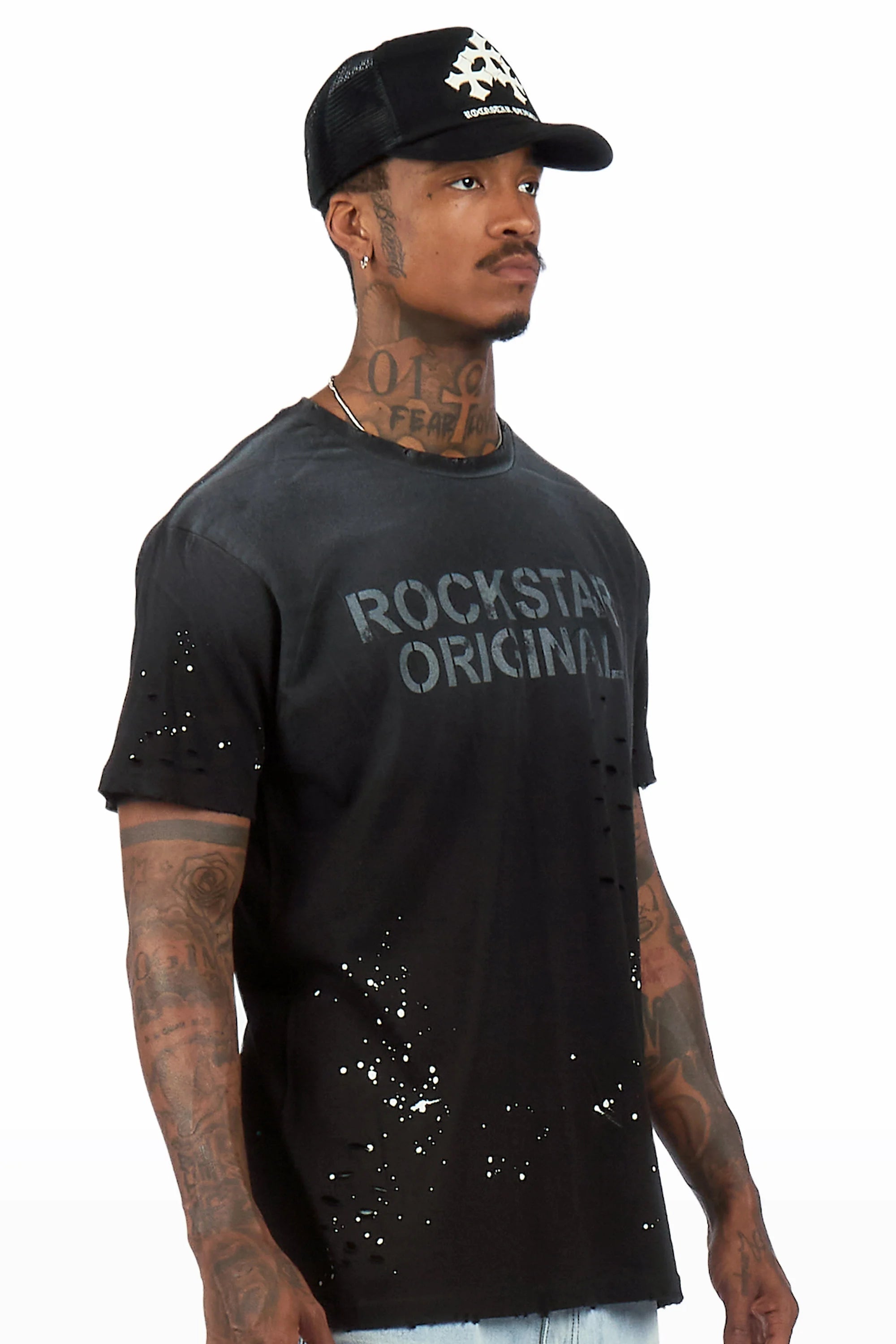 Reign Black/Black Oversized Graphic T-Shirt - image 5