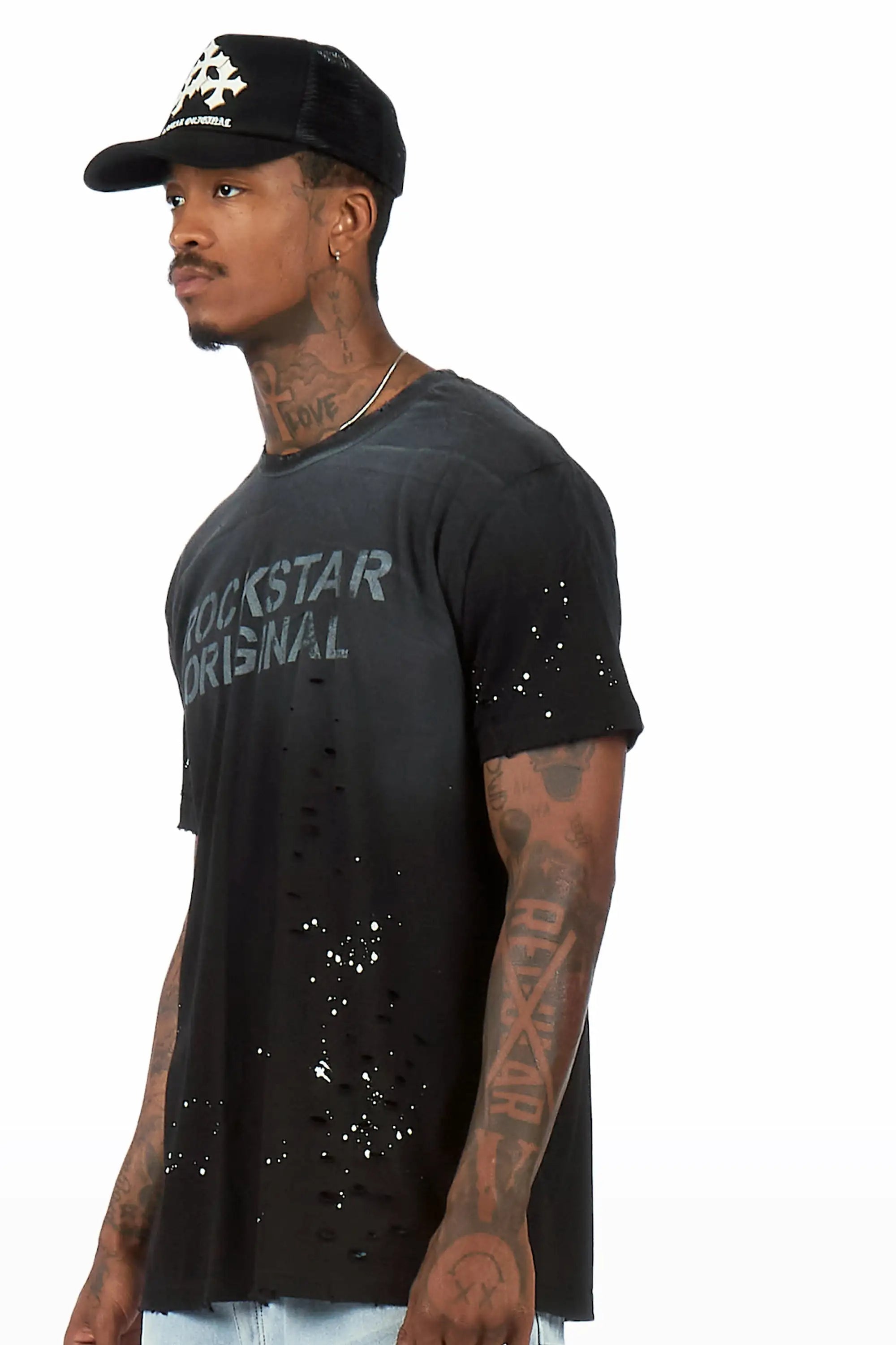 Reign Black/Black Oversized Graphic T-Shirt - image 6