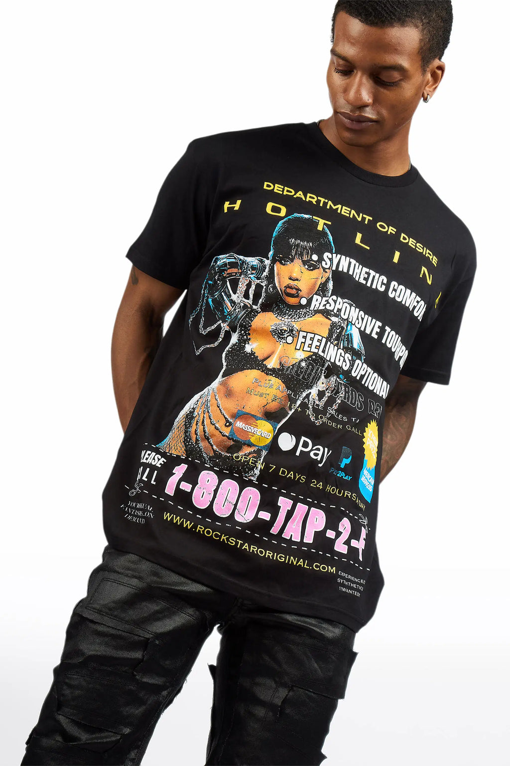 Druze Black Oversized Graphic T-Shirt - image 2