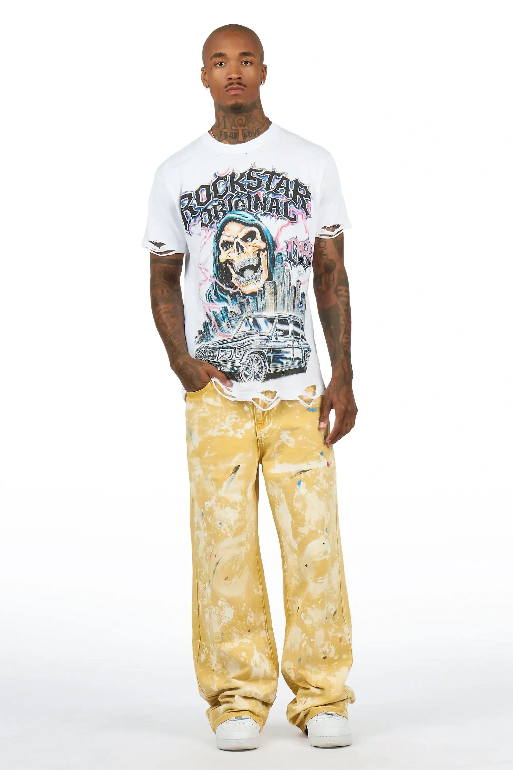 Imani White Oversized Graphic T-Shirt - image 2