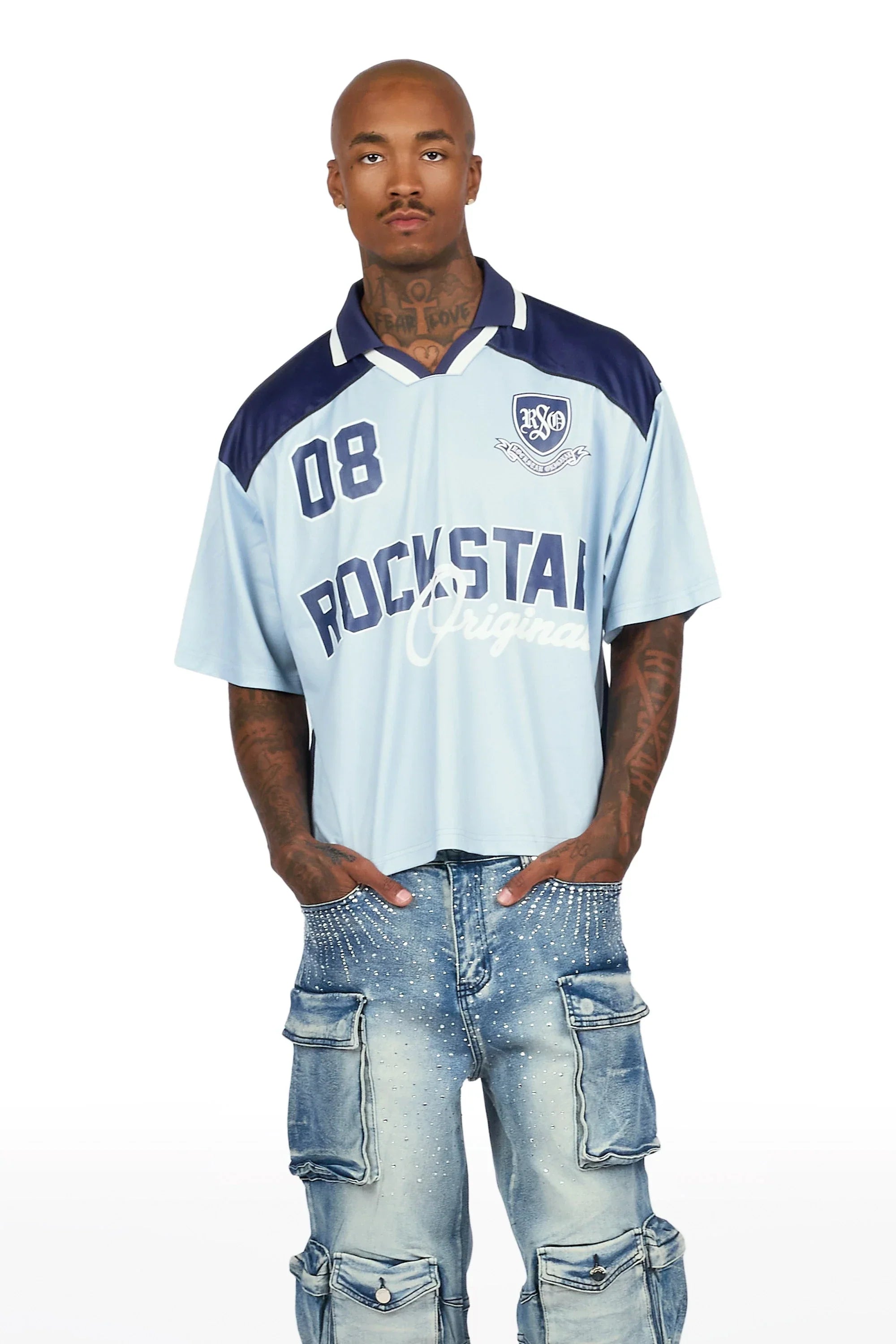 Roche Light Blue World Soccer Inspired Graphic Jersey - image 2