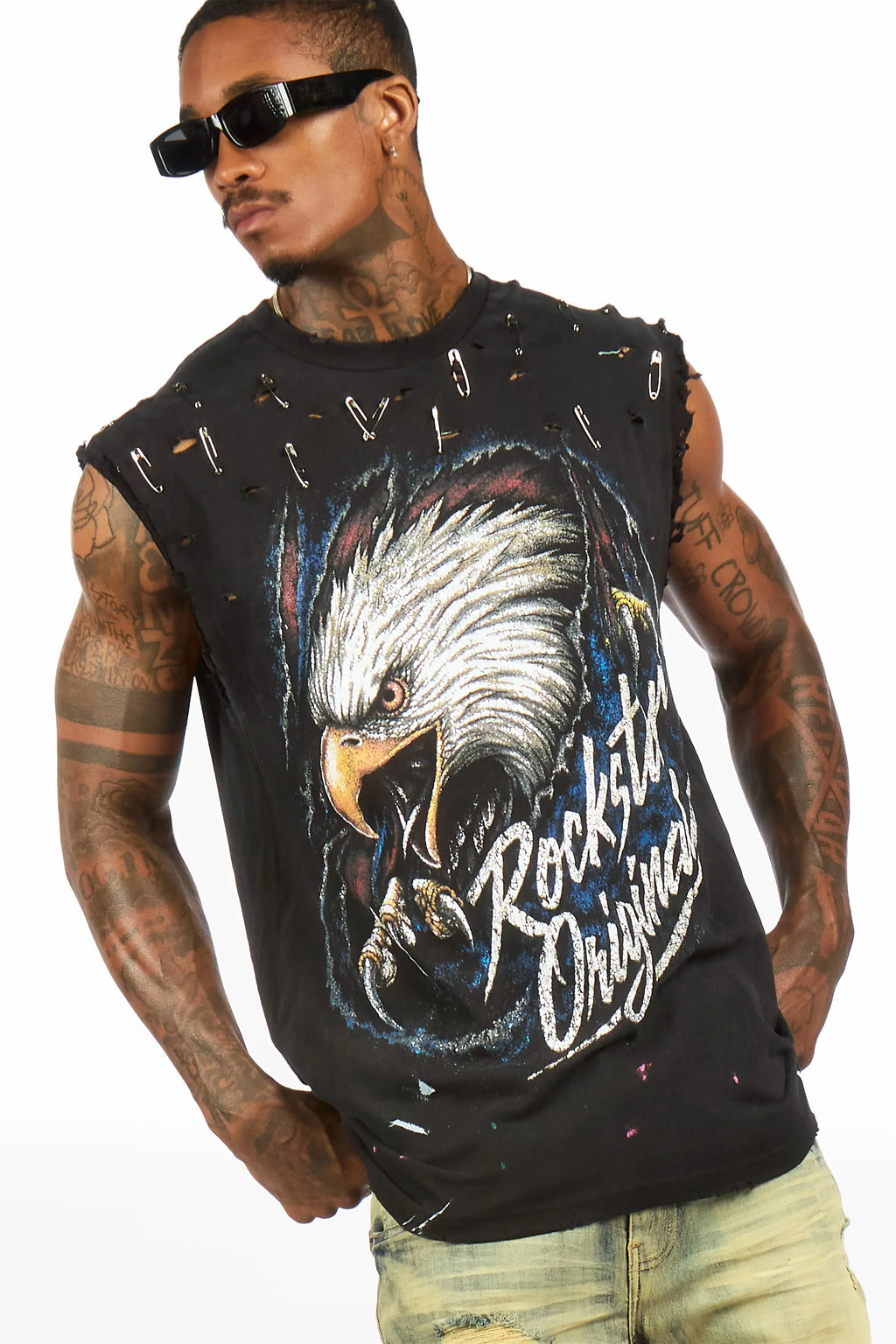 Kartal Black Oversized Cut Sleeve T-Shirt - image 2