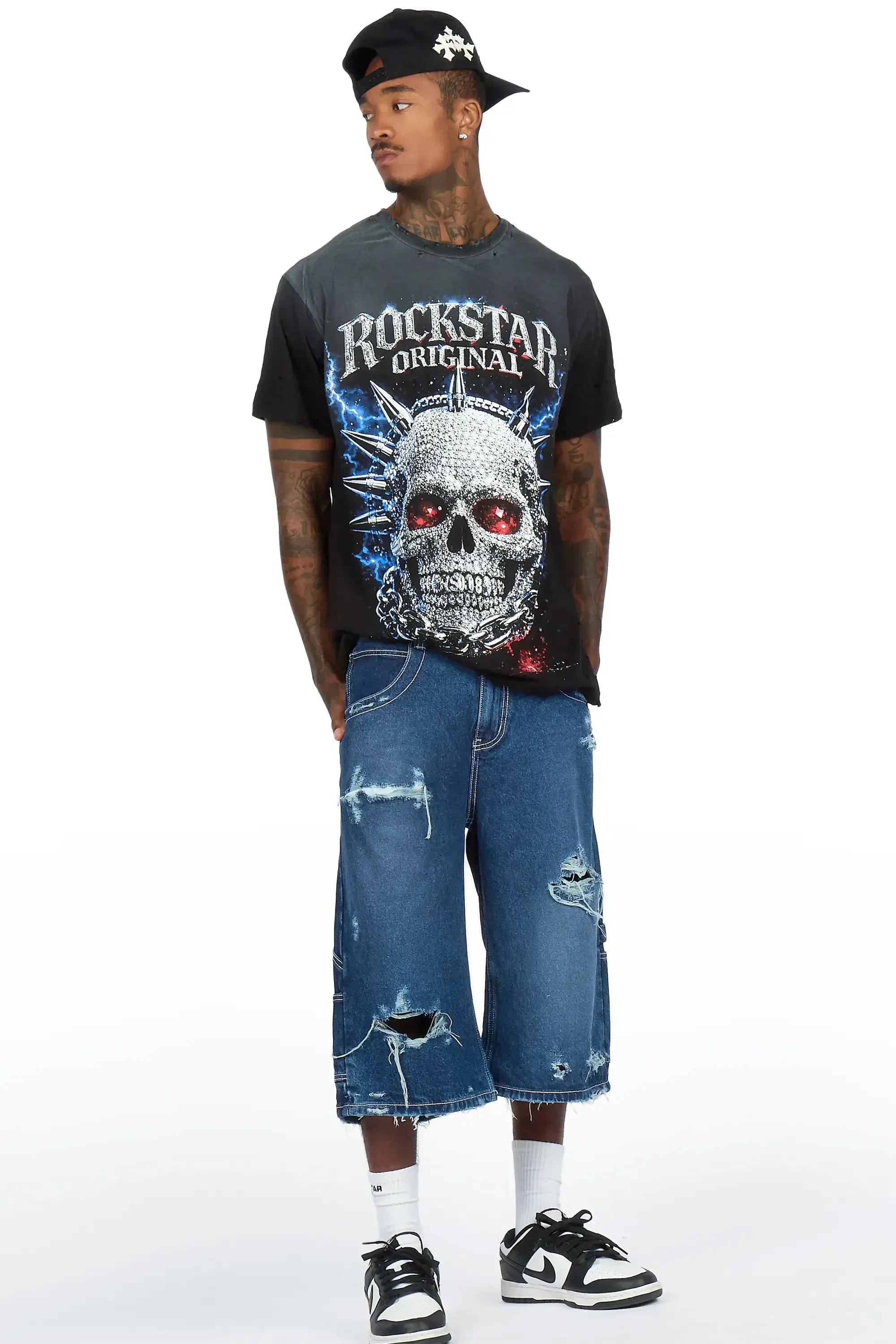 Demetrice Black Oversized Graphic T-Shirt - image 2