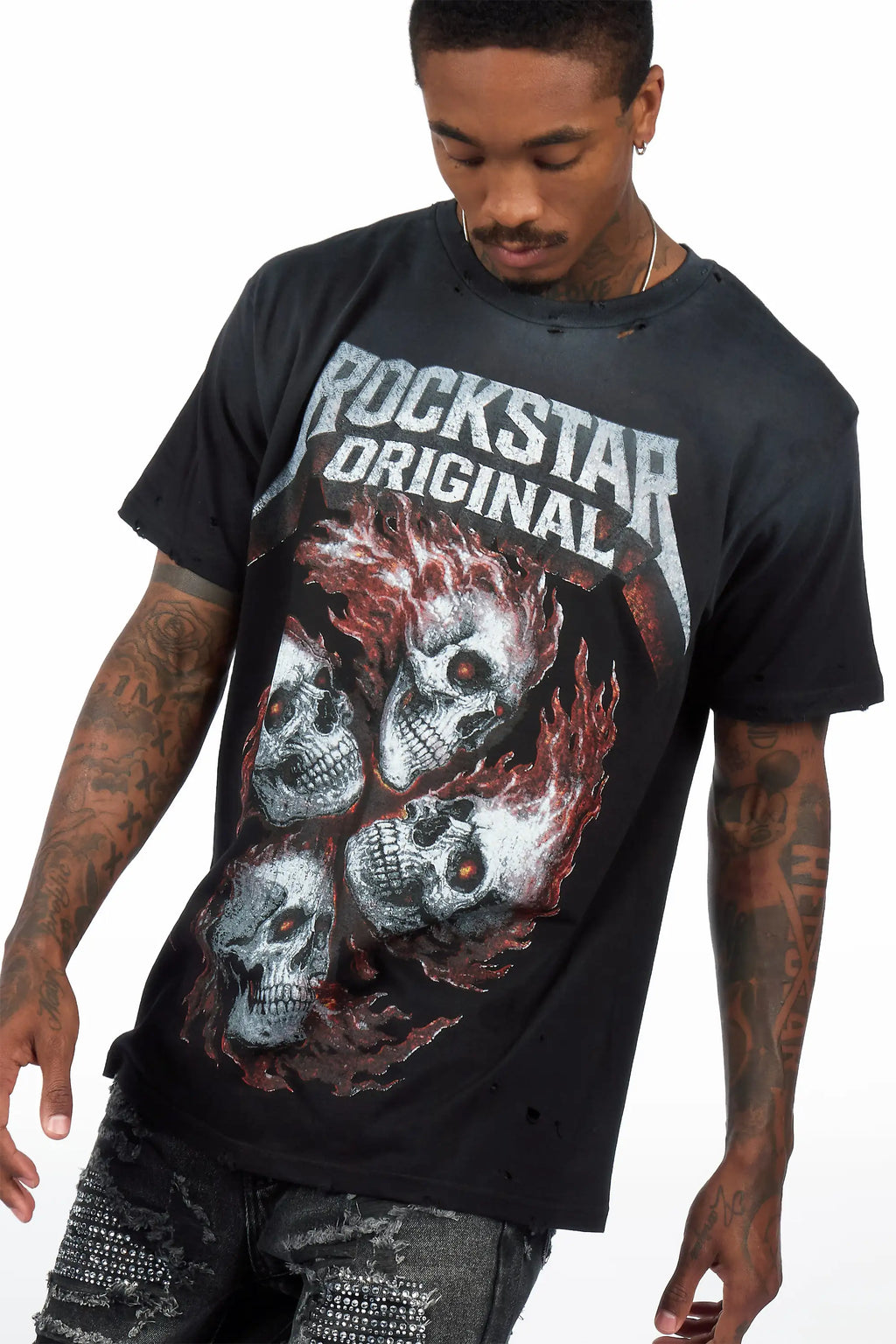 Cayson Black Oversized Graphic T-Shirt - image 2