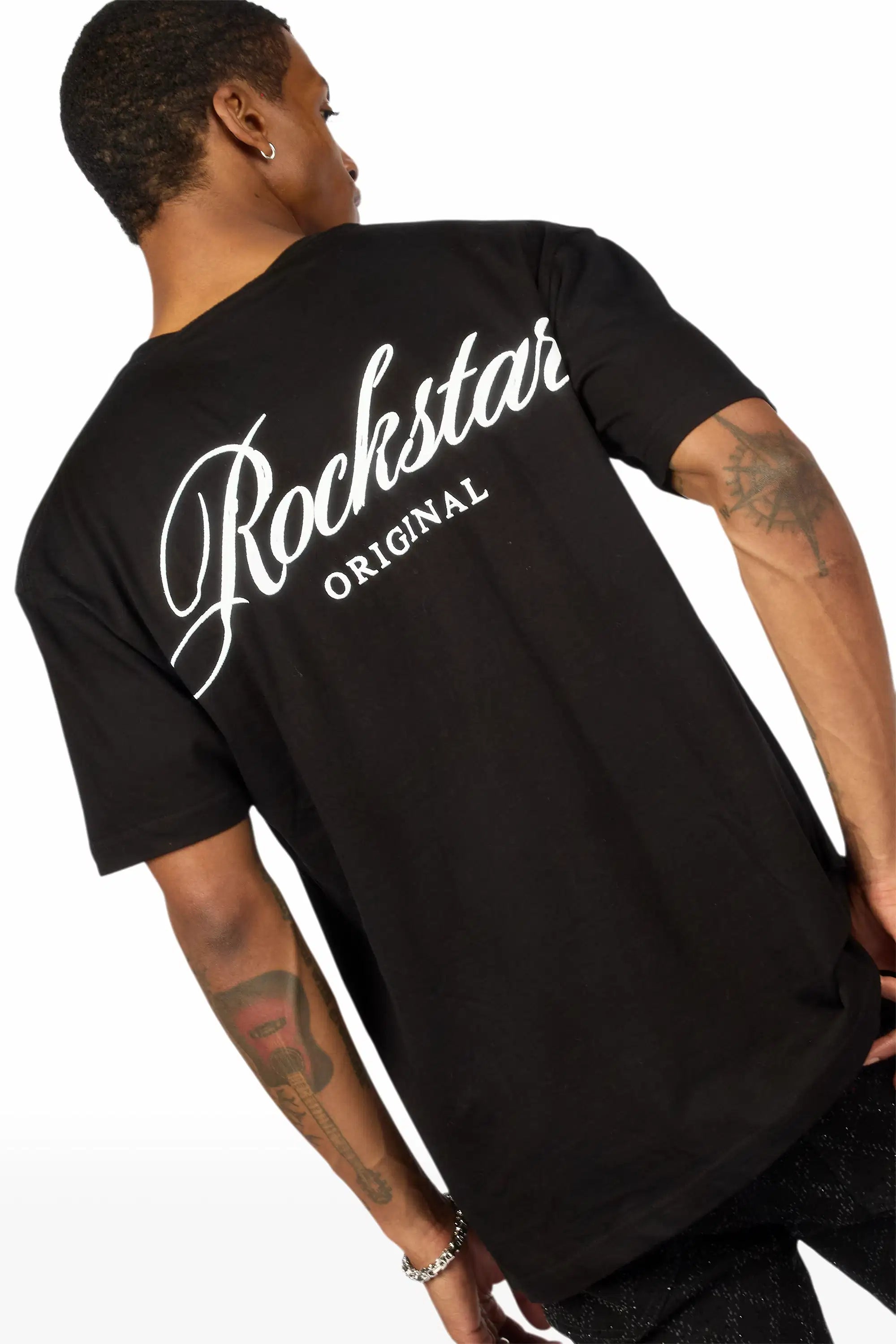 Domaric Black Oversized Graphic T-Shirt - image 2