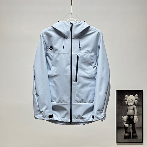 Descente Solid-Color Hooded Shell Jacket