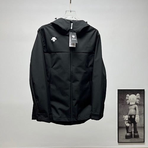 Descente Solid-Color Hooded Shell Jacket