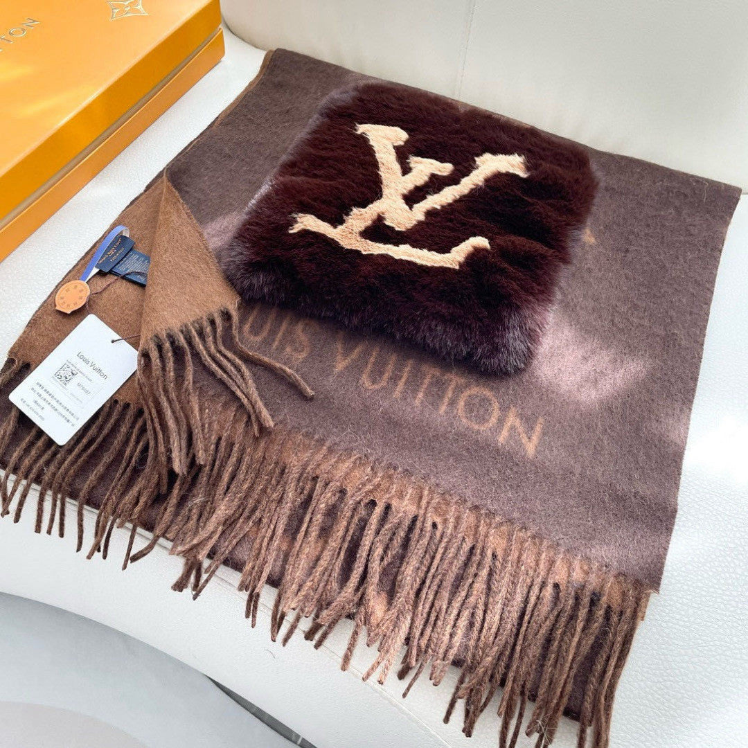 Louis Vuitton Wool Jacquard Monogram Scarf