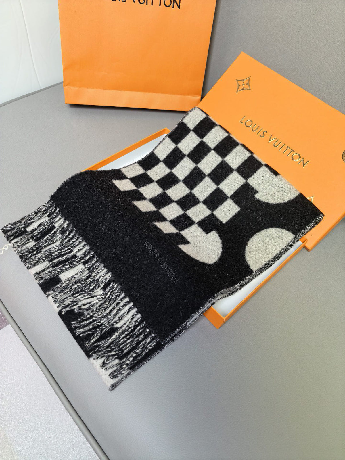 Louis Vuitton Wool Jacquard Monogram Scarf