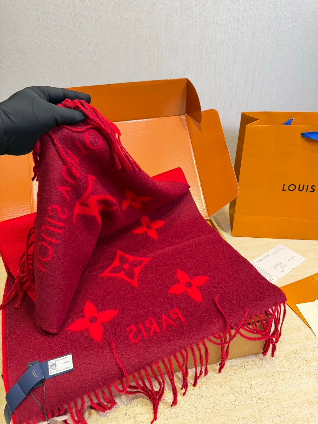 Louis Vuitton Wool Jacquard Monogram Scarf