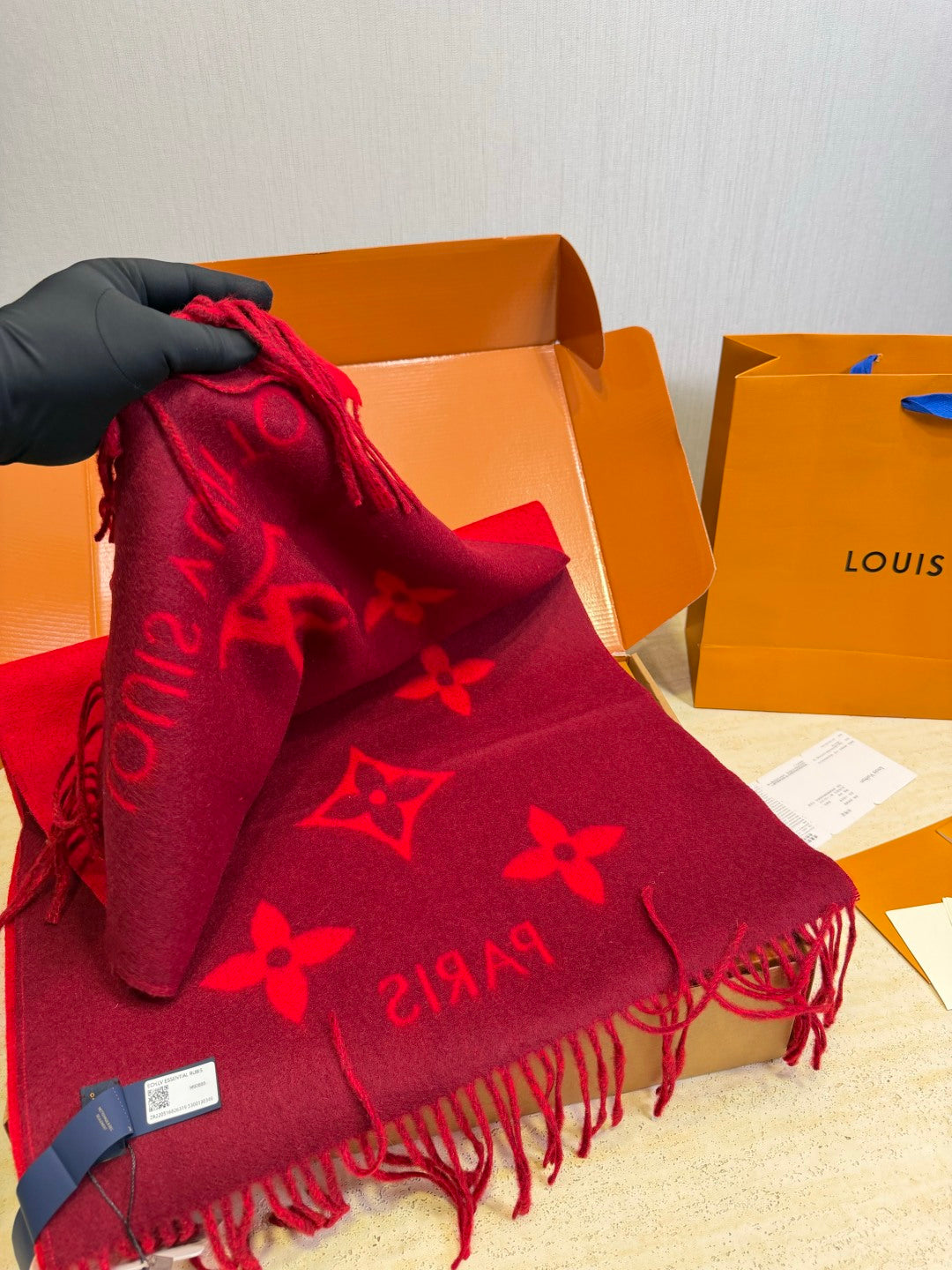 Louis Vuitton Wool Jacquard Monogram Scarf