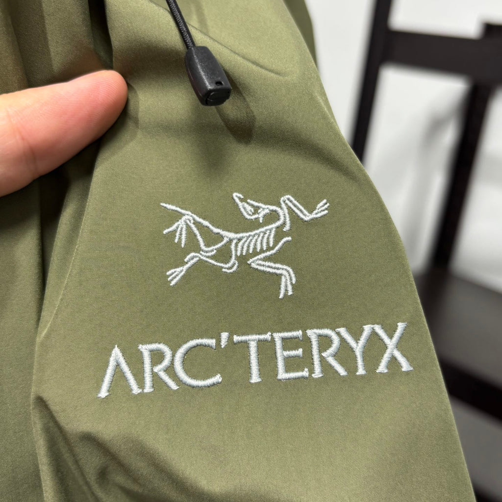 Arc'teryx Olive Green Hooded Zip-Up Jacket