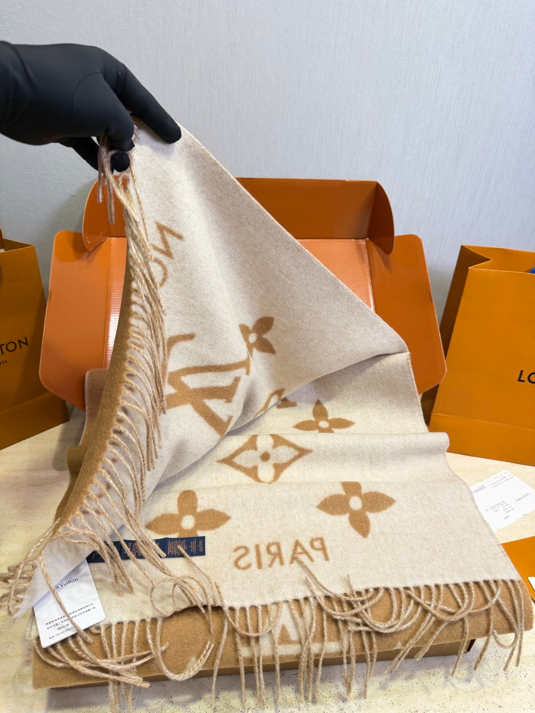 Louis Vuitton Wool Jacquard Monogram Scarf