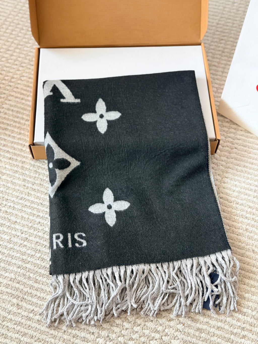 Louis Vuitton Wool Jacquard Monogram Scarf
