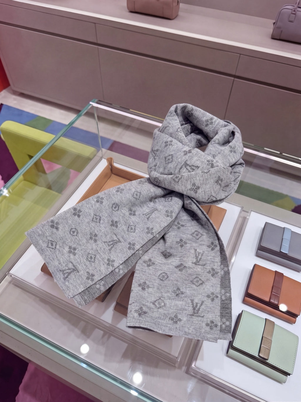 Louis Vuitton Wool Jacquard Monogram Scarf