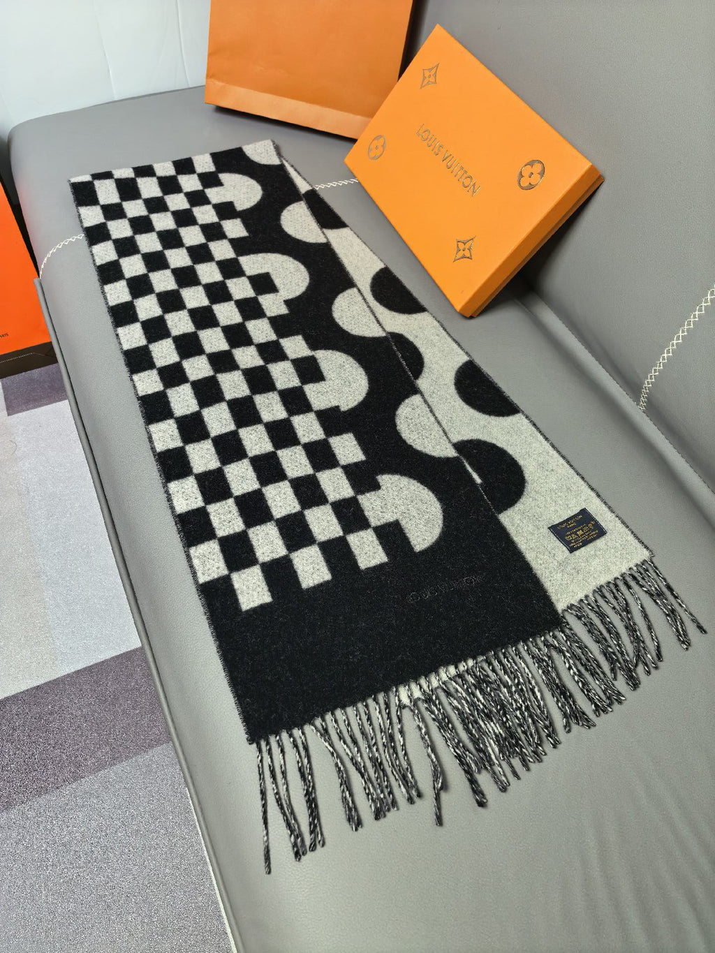 Louis Vuitton Wool Jacquard Monogram Scarf