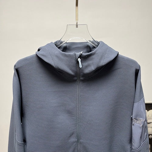 Arc'teryx Textured Full-Zip Hooded Jacket – Blue Grey