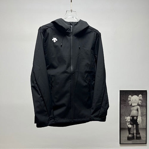 Descente Solid-Color Hooded Shell Jacket