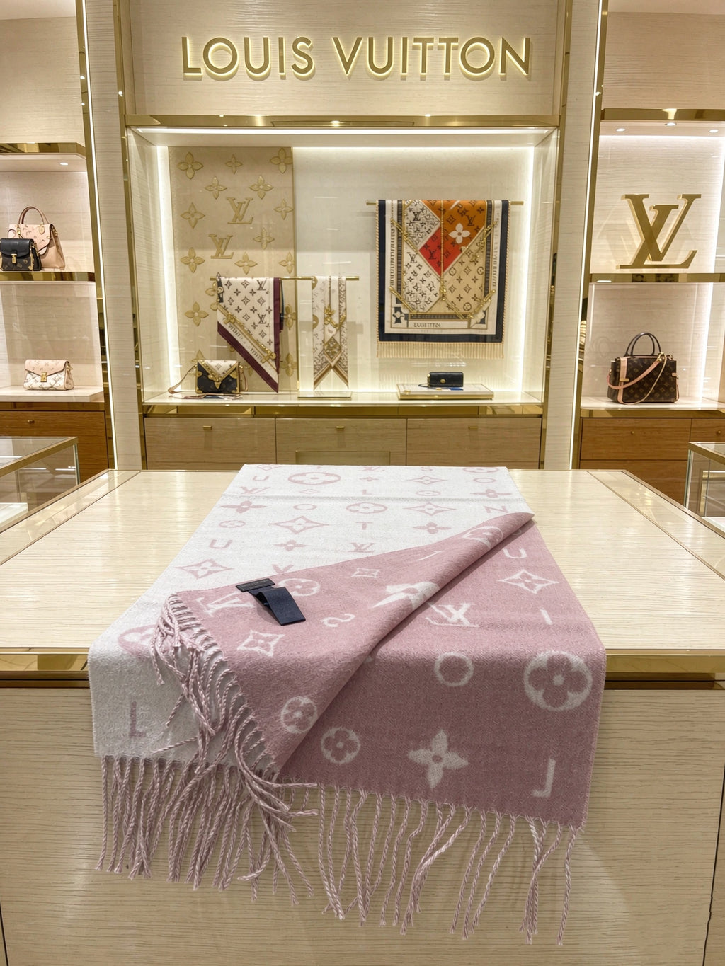 Louis Vuitton Wool Jacquard Monogram Scarf