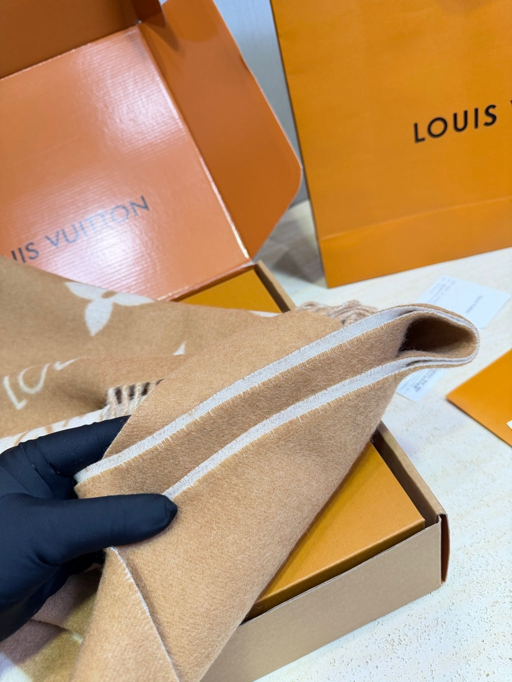 Louis Vuitton Wool Jacquard Monogram Scarf