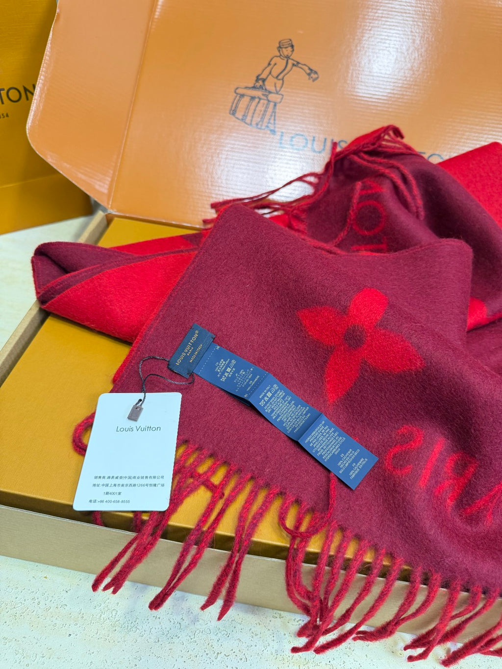 Louis Vuitton Wool Jacquard Monogram Scarf