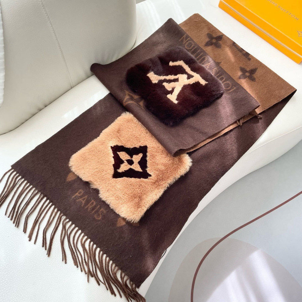 Louis Vuitton Wool Jacquard Monogram Scarf