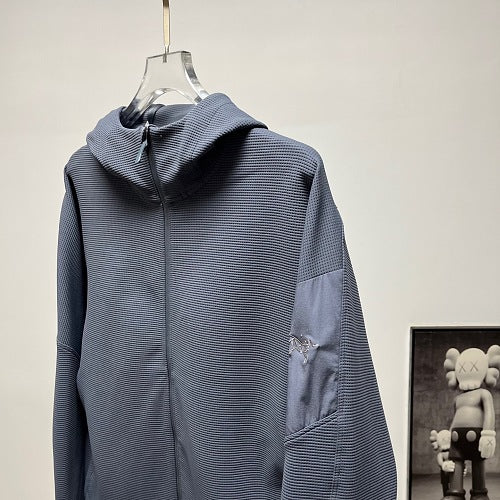 Arc'teryx Textured Full-Zip Hooded Jacket – Blue Grey
