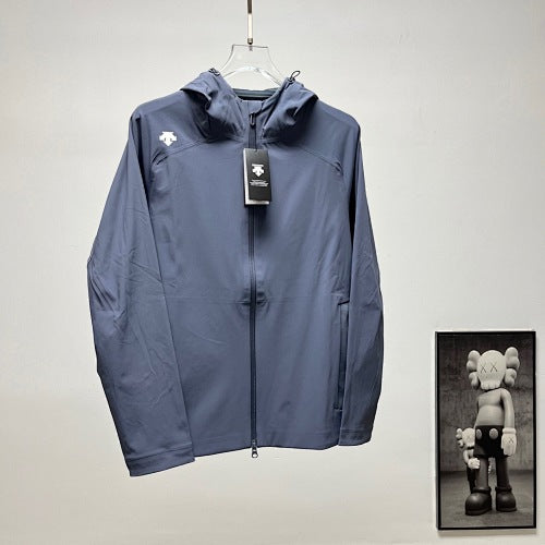 Descente Solid-Color Hooded Shell Jacket