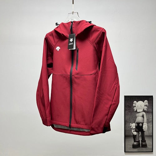 Descente Solid-Color Hooded Shell Jacket