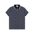 Gucci Horsebit Print Polo Shirt | Navy & White