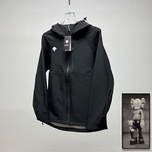Descente Solid-Color Hooded Shell Jacket