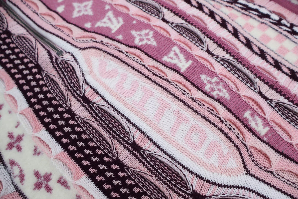Louis Vuitton Monogram Patchwork Knit Zip Jacket