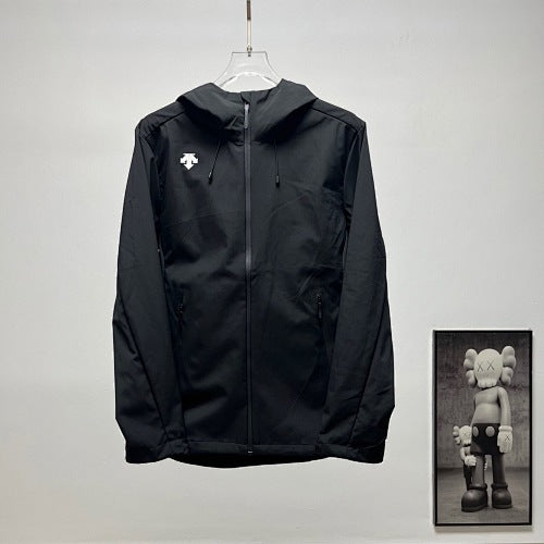 Descente Solid-Color Hooded Shell Jacket