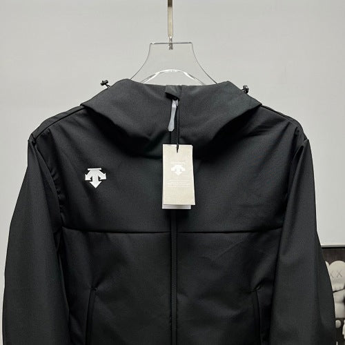 Descente Solid-Color Hooded Shell Jacket