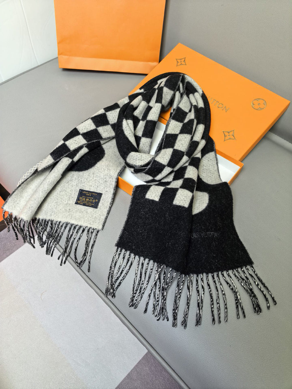 Louis Vuitton Wool Jacquard Monogram Scarf