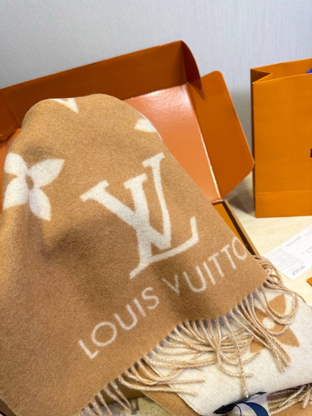 Louis Vuitton Wool Jacquard Monogram Scarf