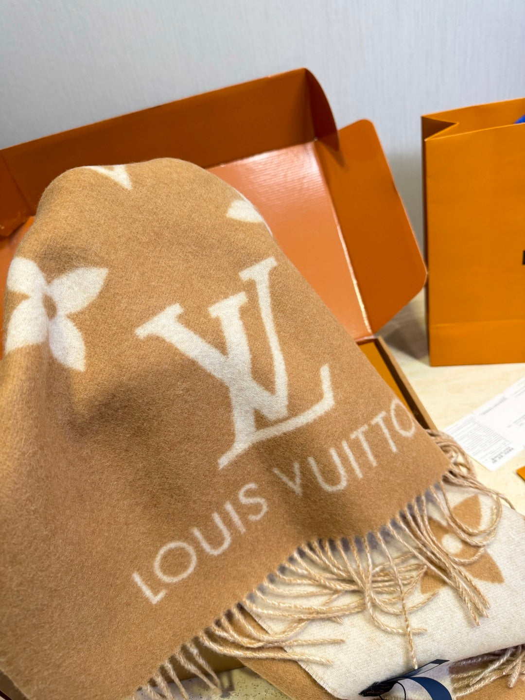 Louis Vuitton Wool Jacquard Monogram Scarf