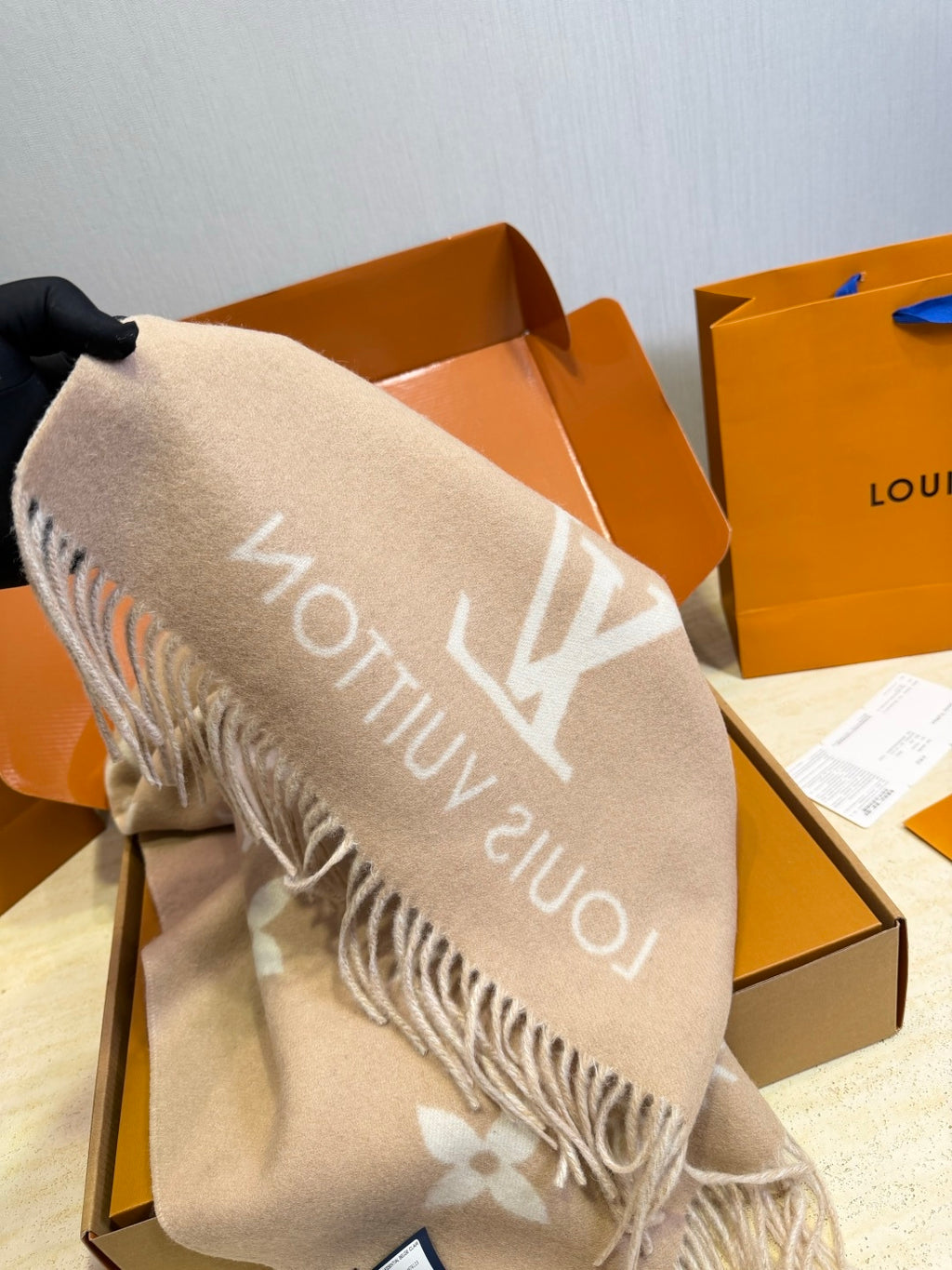 Louis Vuitton Wool Jacquard Monogram Scarf