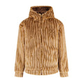 Louis Vuitton Caramel Faux Fur Wave-Texture Hooded Jacket