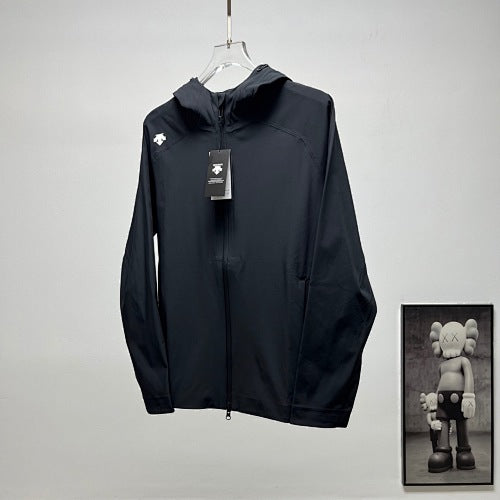 Descente Solid-Color Hooded Shell Jacket