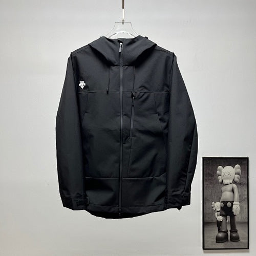 Descente Solid-Color Hooded Shell Jacket