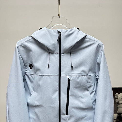 Descente Solid-Color Hooded Shell Jacket