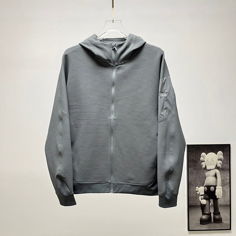 Arc'teryx Textured Full-Zip Hooded Jacket – Charcoal Grey