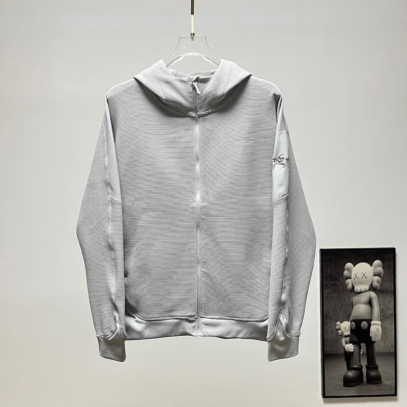 Arc'teryx Textured Full-Zip Hooded Jacket – Light Grey