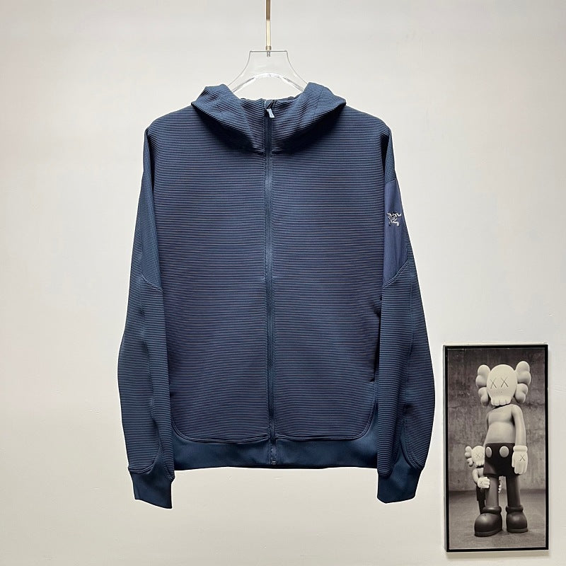 Arc'teryx Textured Full-Zip Hooded Jacket – Navy